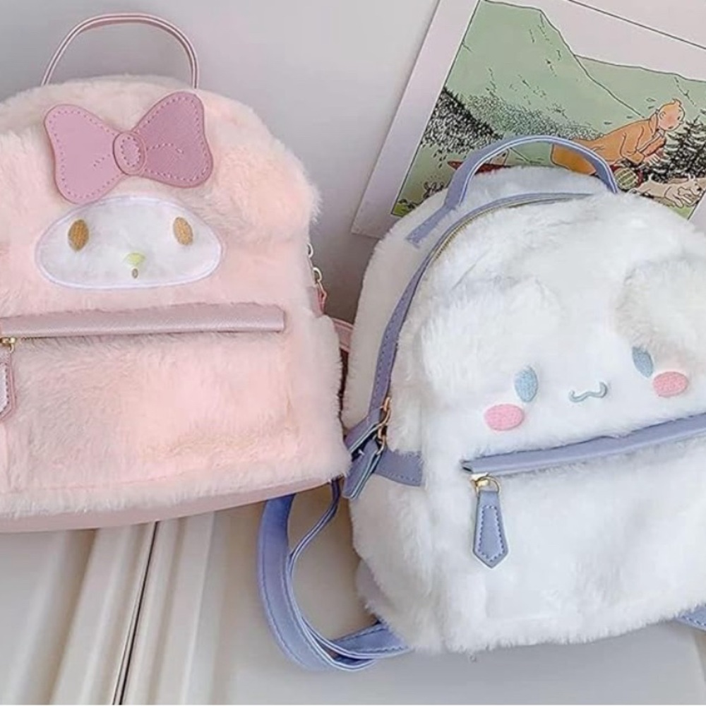 Cinnamoroll plushy, backpack, bag, kids, blue and white - Picture 6 of 7